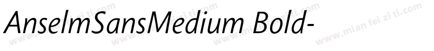 AnselmSansMedium Bold字体转换